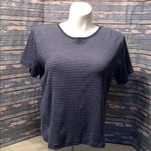 Eddie Bauer blue striped tee.